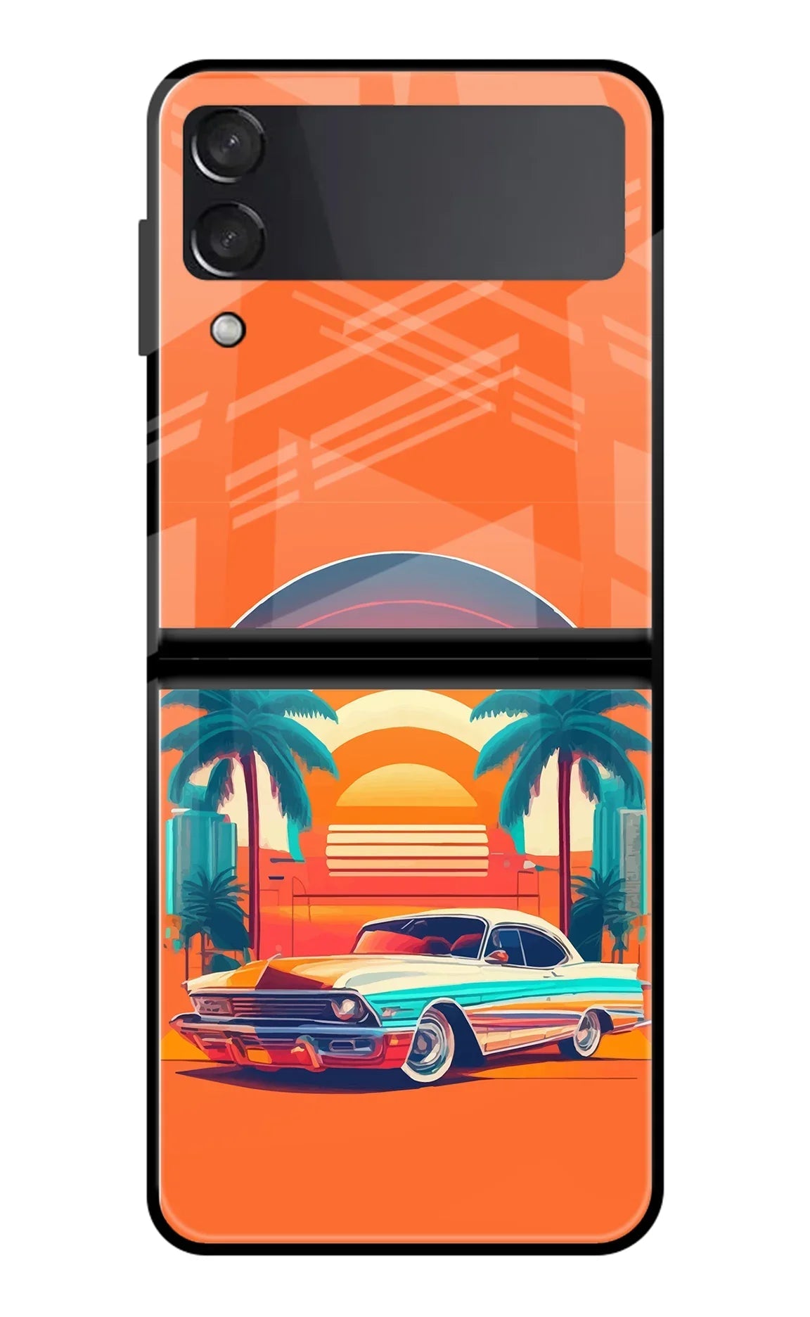 Palm Drive 80s Samsung Galaxy Z Flip3 Back Cover