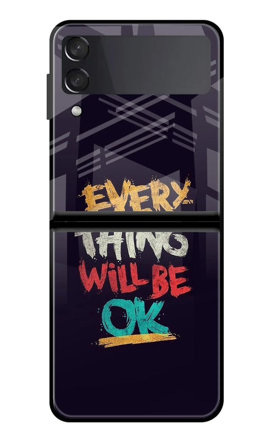 Everything Will Be Ok Samsung Galaxy Z Flip4 Glass Case