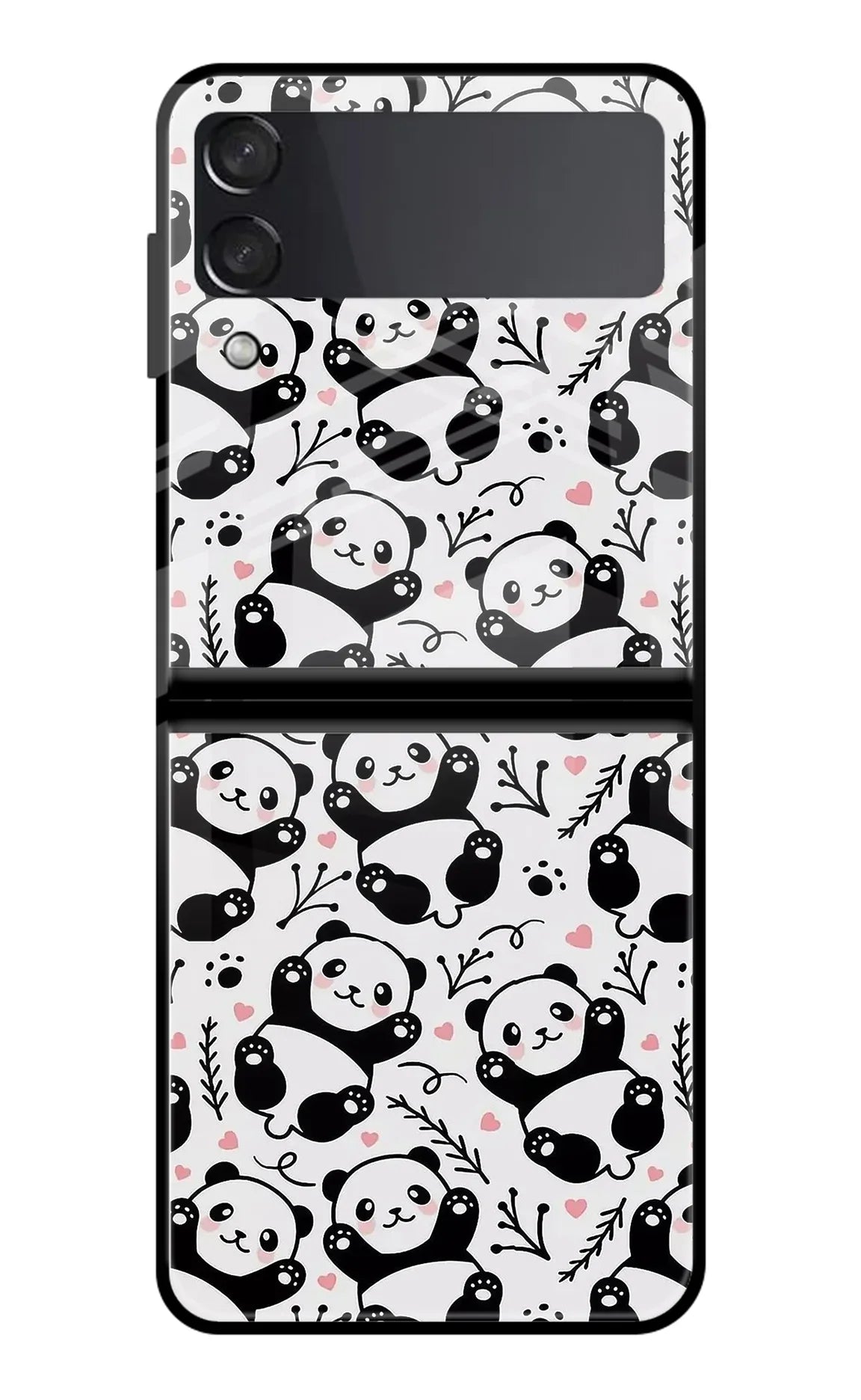 Cute Panda Samsung Galaxy Z Flip4 Glass Case