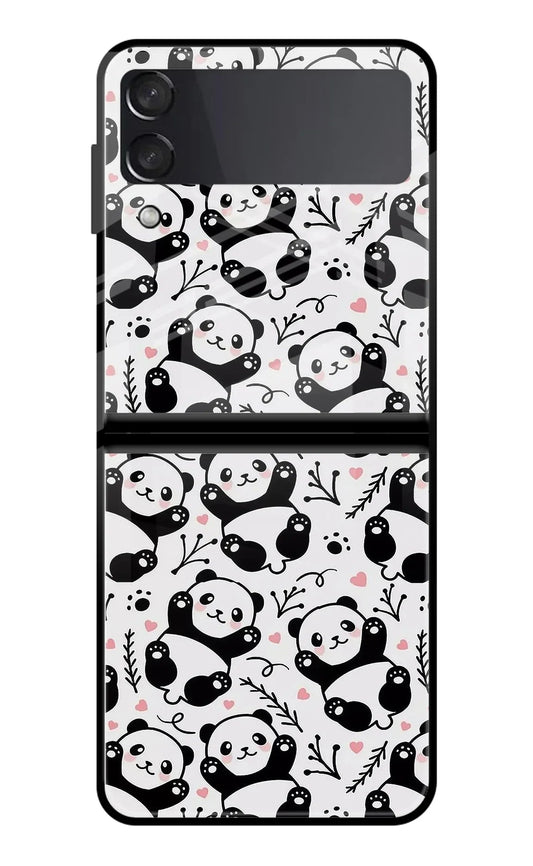 Cute Panda Samsung Galaxy Z Flip4 Glass Case