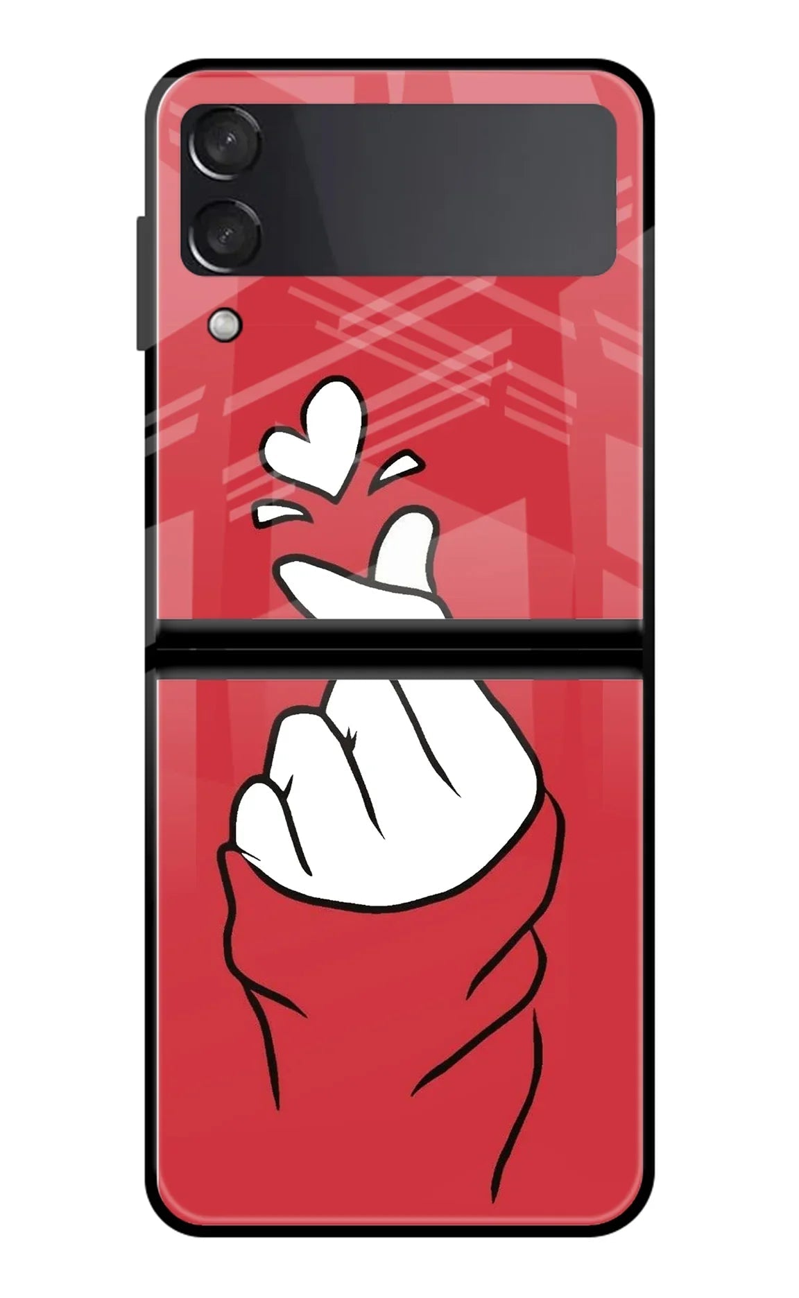 Korean Love Sign Samsung Galaxy Z Flip4 Glass Case