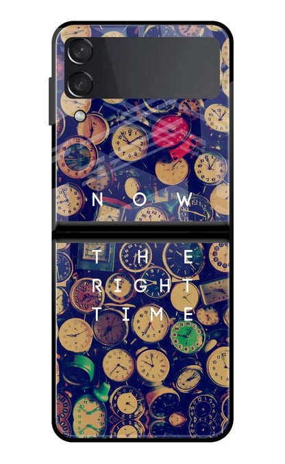 Now is the Right Time Quote Samsung Galaxy Z Flip4 Back Cover