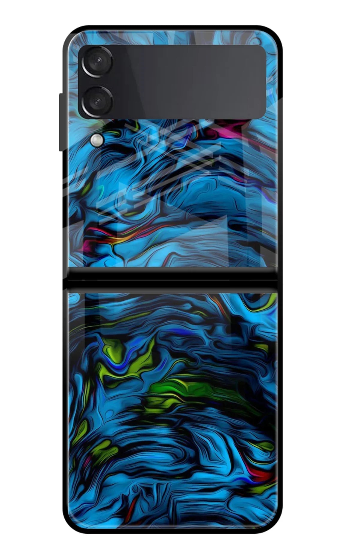Dark Blue Abstract Samsung Galaxy Z Flip4 Back Cover
