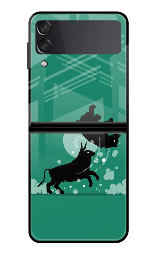 Bull Conqueror Samsung Galaxy Z Flip4 Glass Case