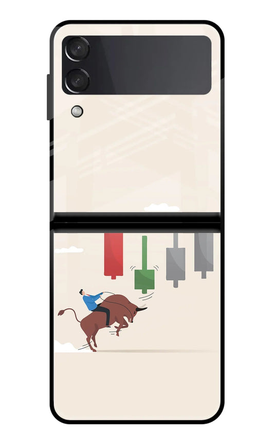 Bull Trading Momentum Samsung Galaxy Z Flip4 Glass Case