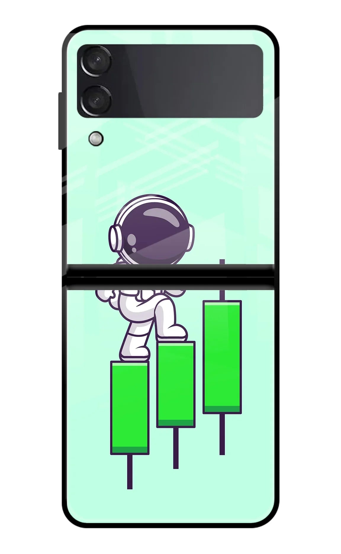 Astronaut Trader Samsung Galaxy Z Flip4 Glass Case