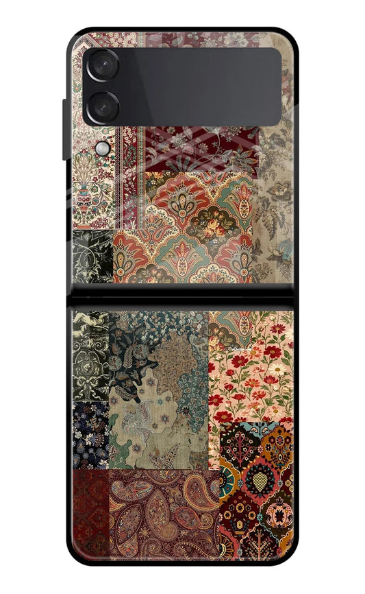 Desi Print Samsung Galaxy Z Flip4 Glass Case
