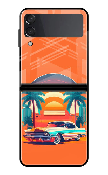 Palm Drive 80s Samsung Galaxy Z Flip4 Back Cover