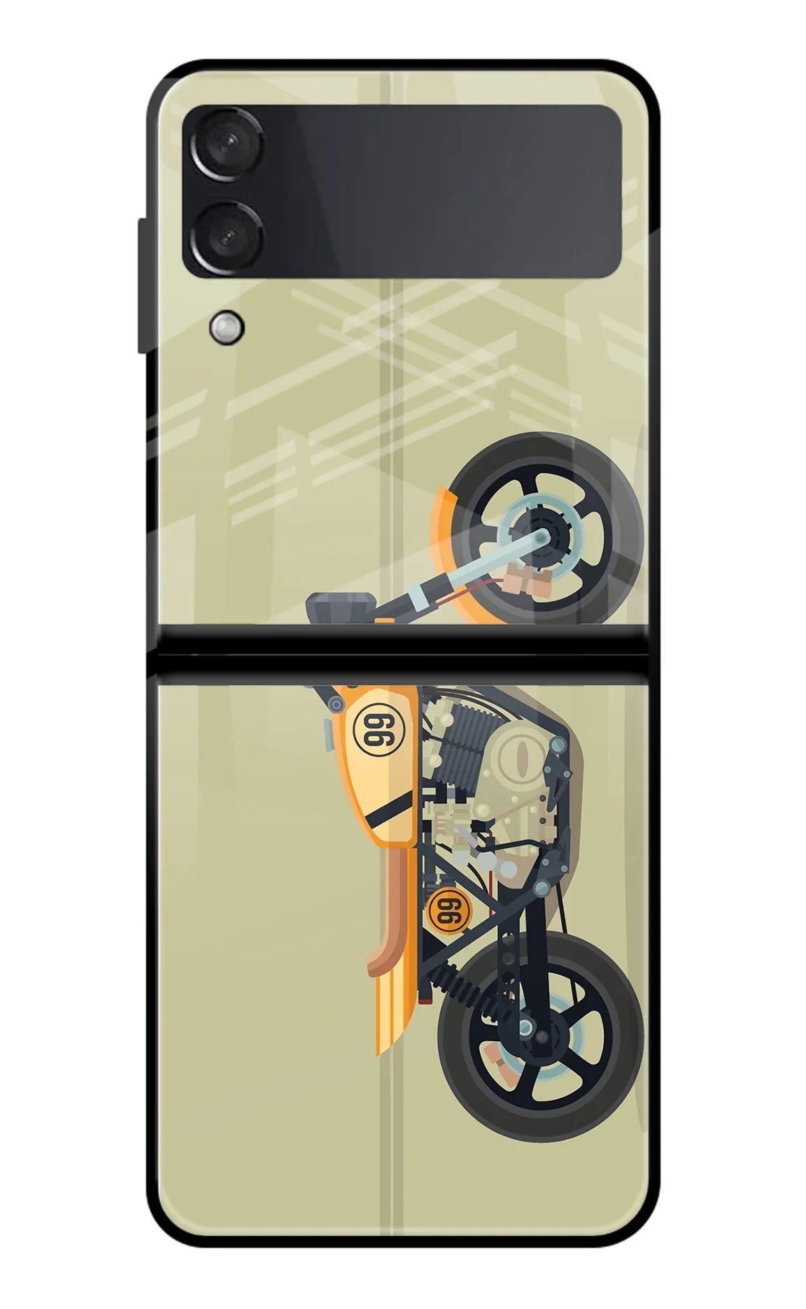 Vertical Speedster Samsung Galaxy Z Flip4 Back Cover
