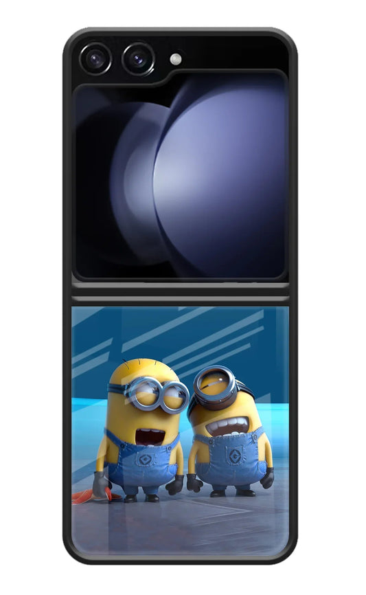 Minion Laughing Samsung Galaxy Z Flip5 Glass Case