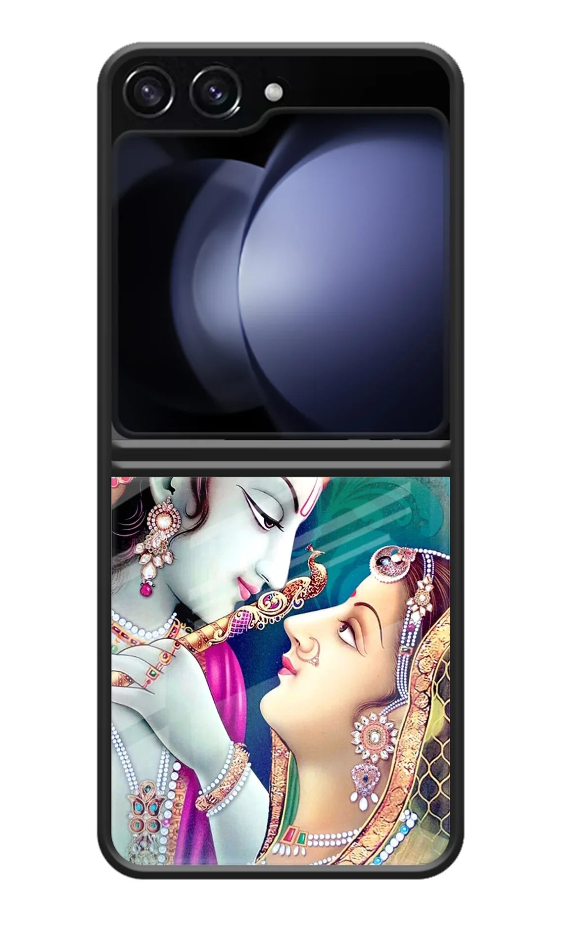 Lord Radha Krishna Samsung Galaxy Z Flip5 Glass Case