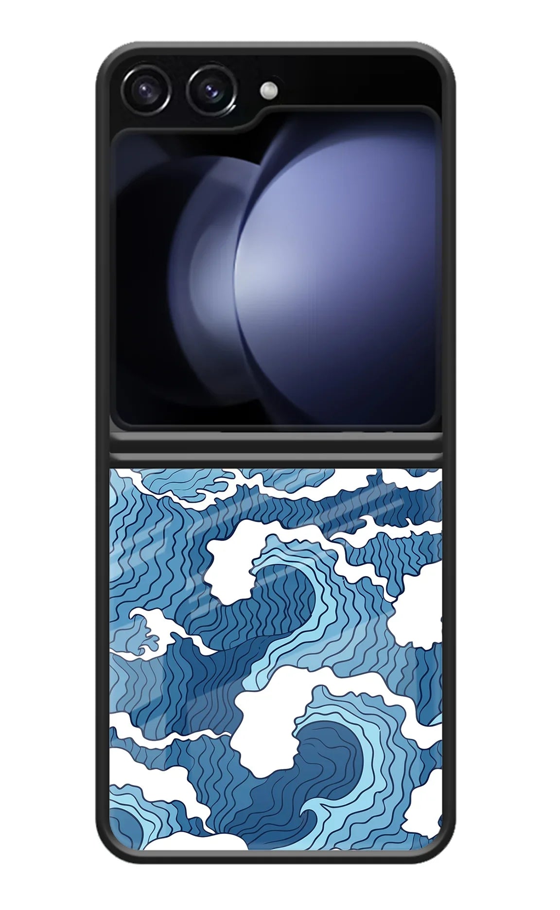 Blue Waves Samsung Galaxy Z Flip5 Glass Case