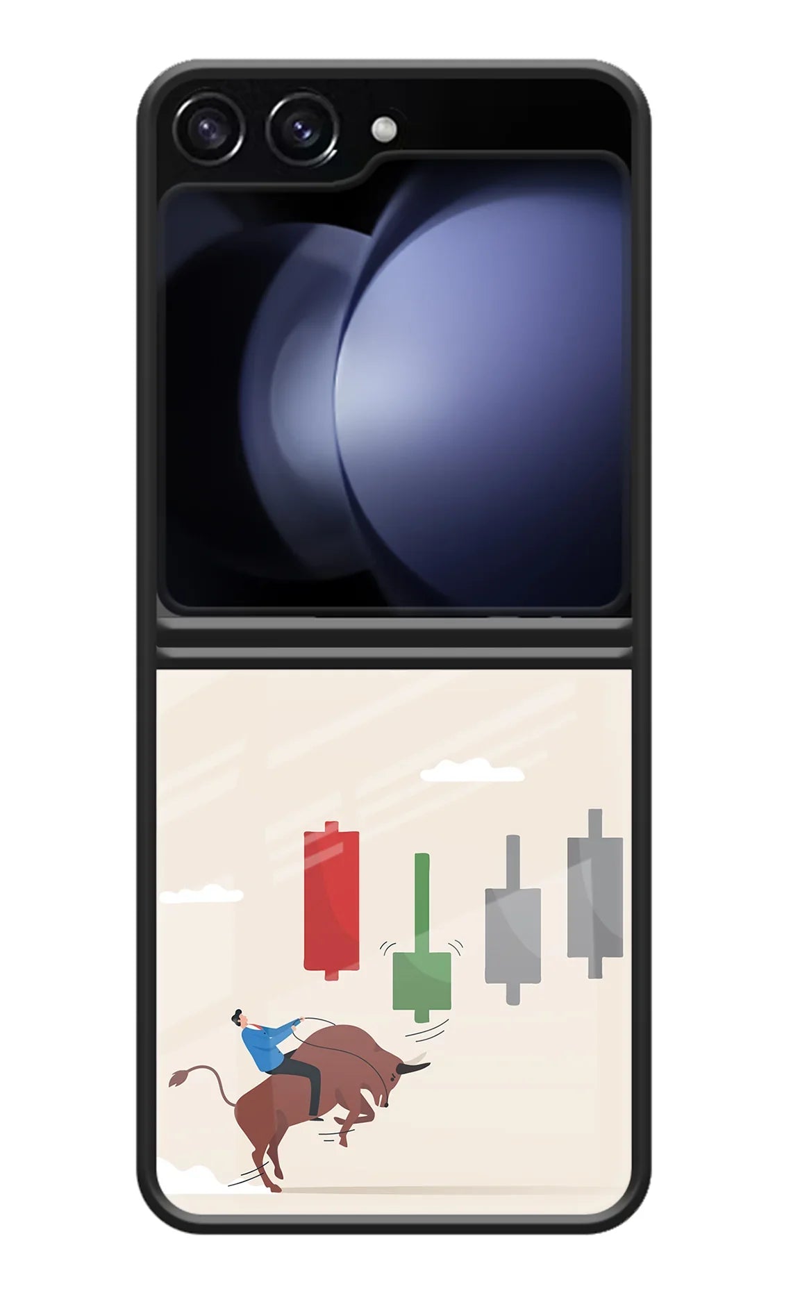 Bull Trading Momentum Samsung Galaxy Z Flip5 Glass Case