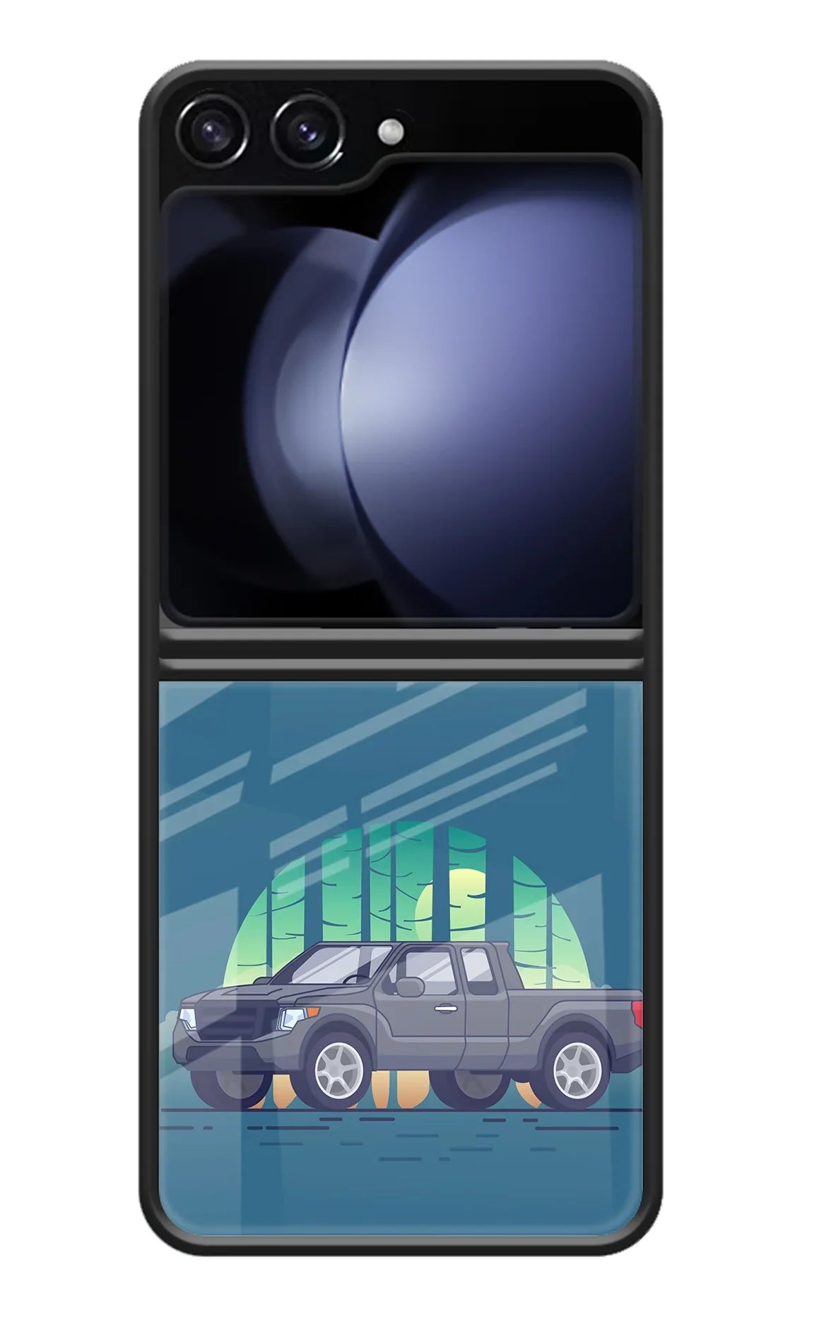 Retro Garage Vibe Samsung Galaxy Z Flip5 Back Cover