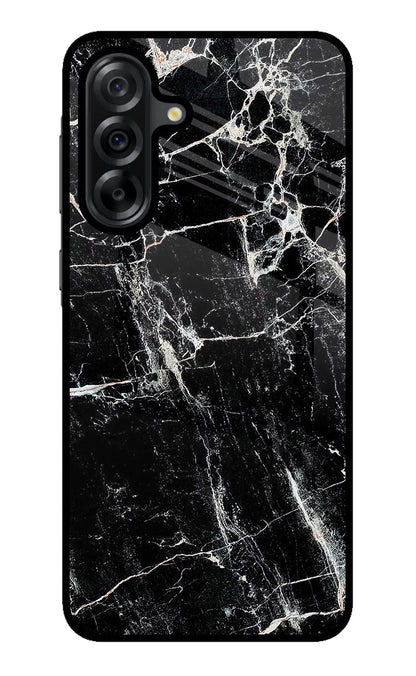 Black Marble Texture Samsung A36 5G Back Cover