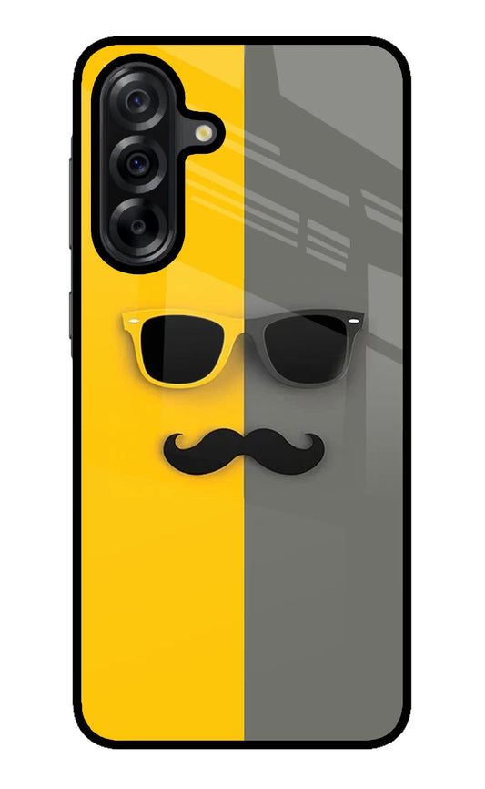 Sunglasses with Mustache Samsung A36 5G Glass Case