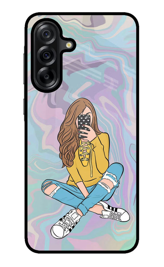 Selfie Girl Samsung A36 5G Glass Case
