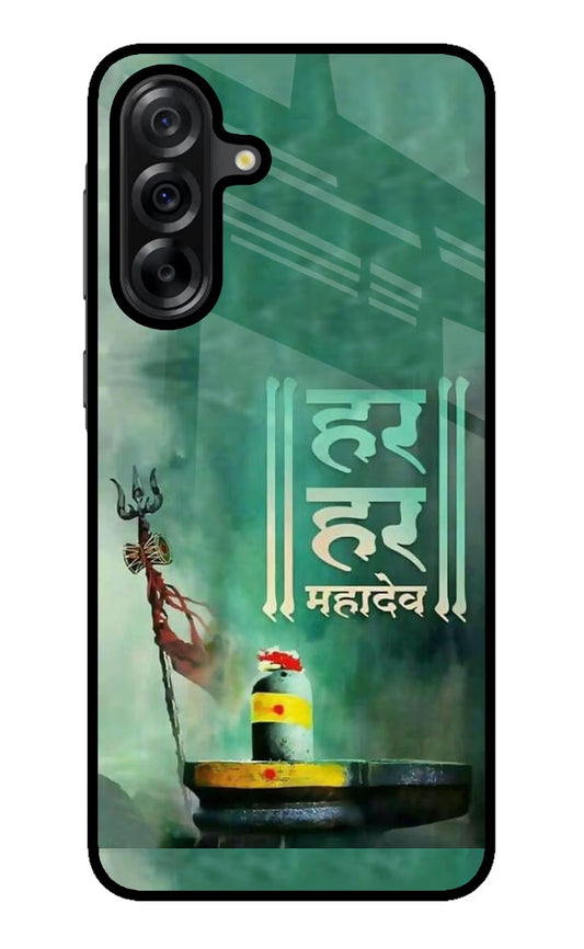 Har Har Mahadev Shivling Samsung A36 5G Glass Case