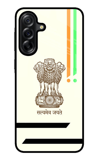 Satyamev Jayate Brown Logo Samsung A36 5G Back Cover