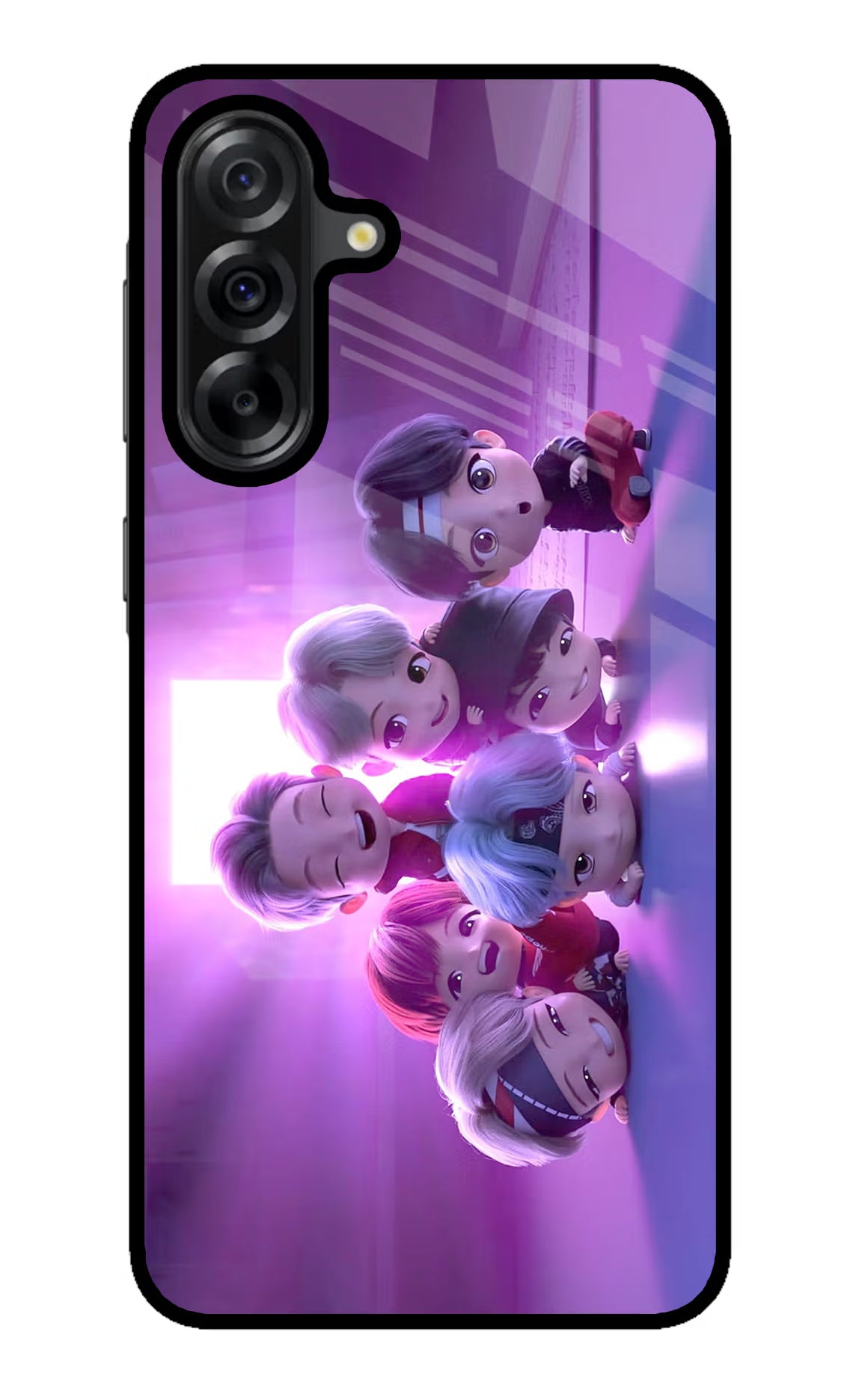 BTS Chibi Samsung A36 5G Glass Case