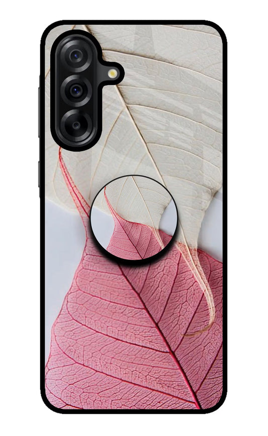 White Pink Leaf Samsung A36 5G Pop Case