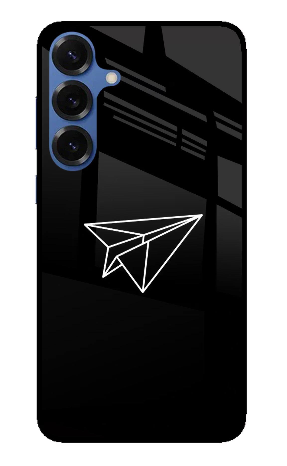 Paper Plane White Samsung S25 Glass Case