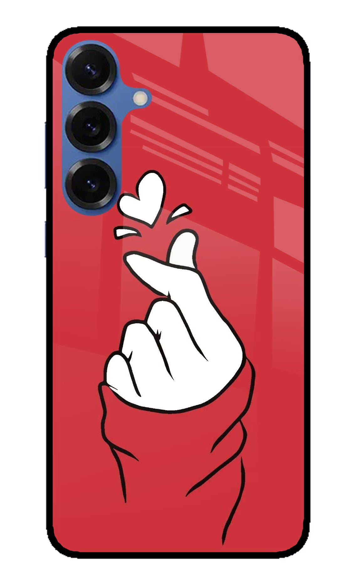 Korean Love Sign Samsung S25 Glass Case