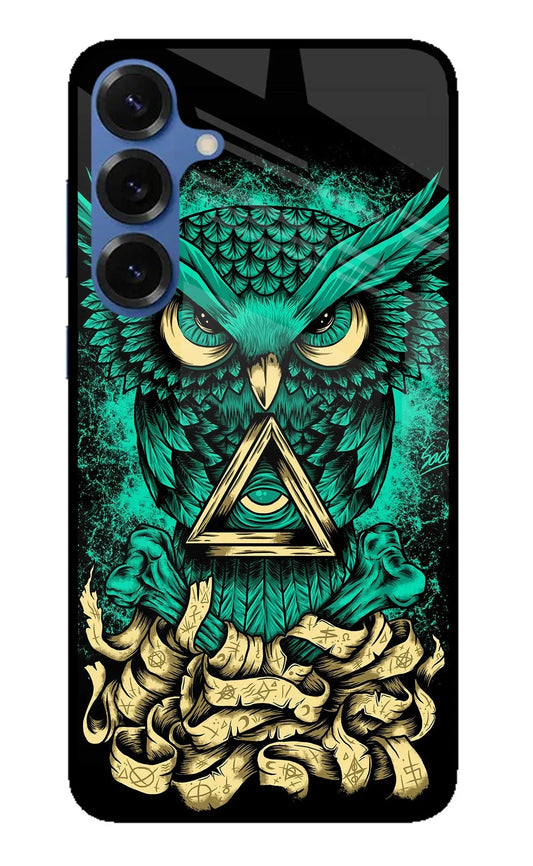 Green Owl Samsung S25 Glass Case
