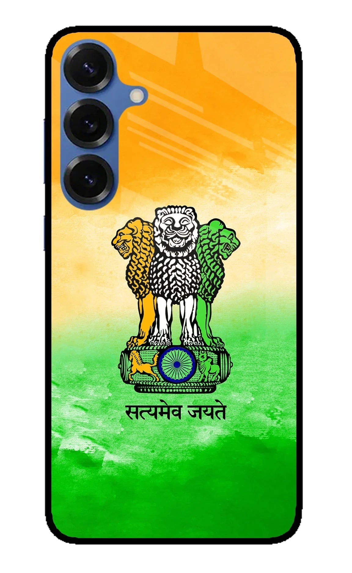 Satyamev Jayate Flag Samsung S25 Glass Case