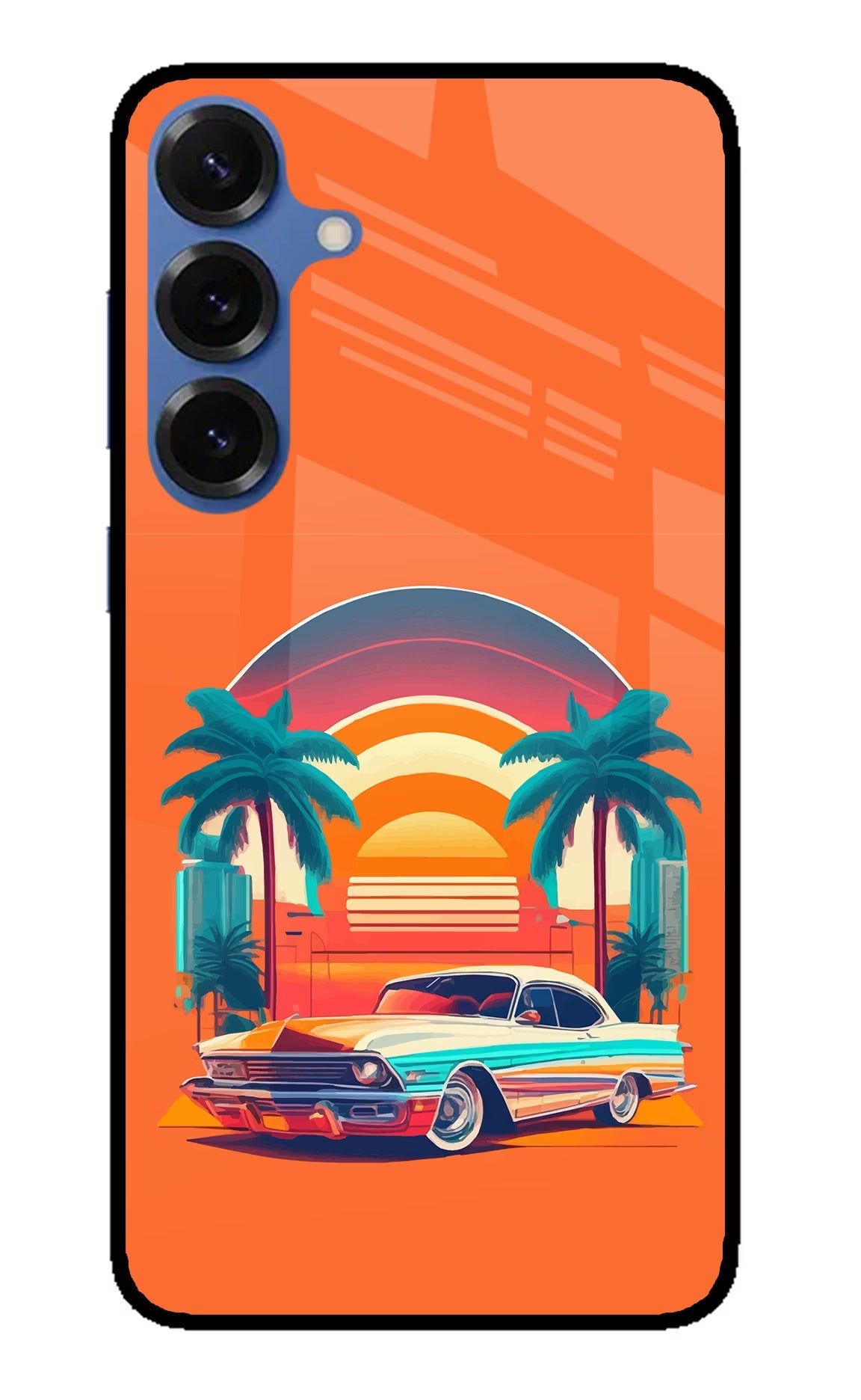 Palm Drive 80s Samsung S25 Glass Case