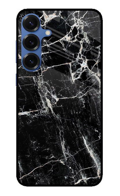Black Marble Texture Samsung S25 Plus Back Cover