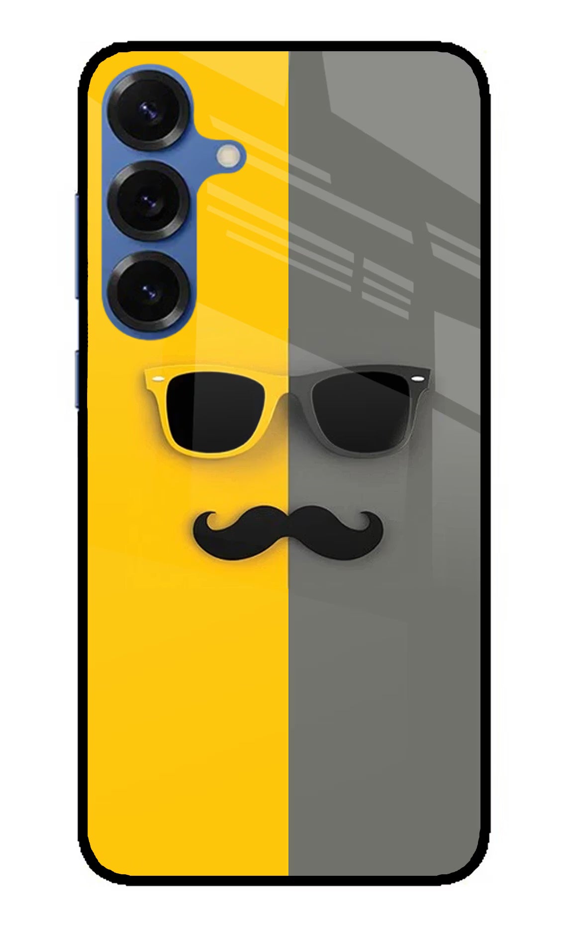 Sunglasses with Mustache Samsung S25 Plus Glass Case