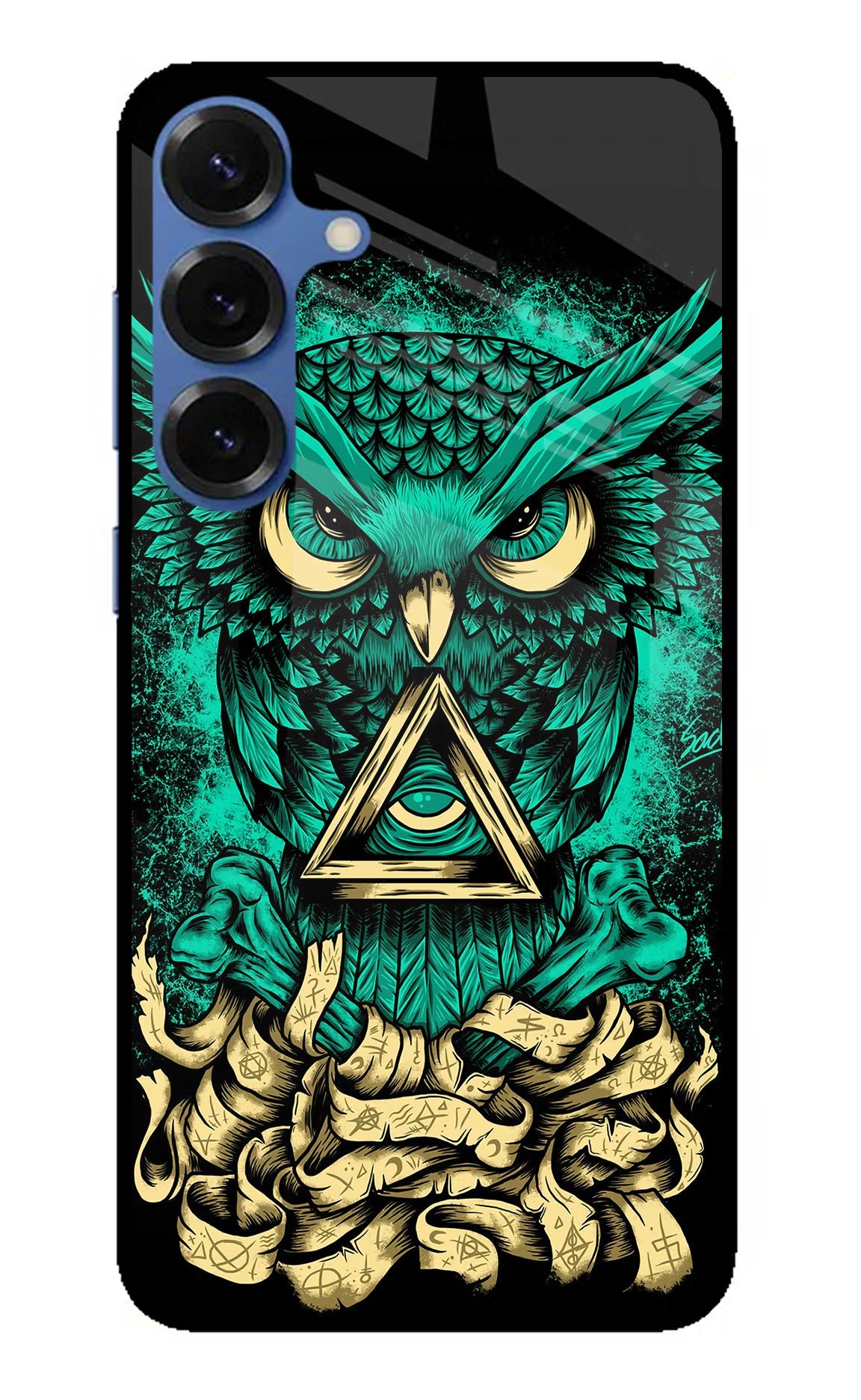 Green Owl Samsung S25 Plus Glass Case