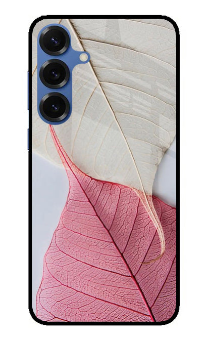 White Pink Leaf Samsung S25 Plus Back Cover