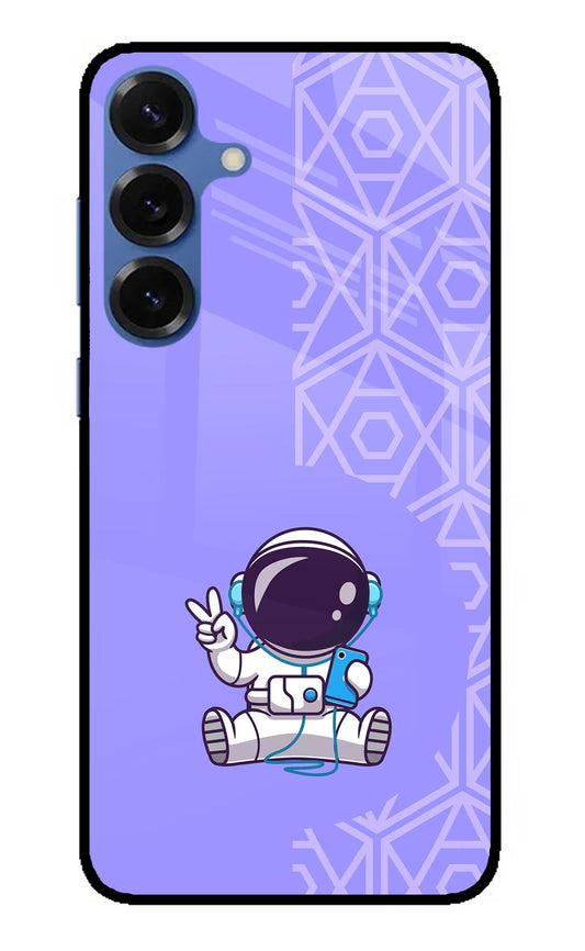 Cute Astronaut Chilling Samsung S25 Plus Glass Case