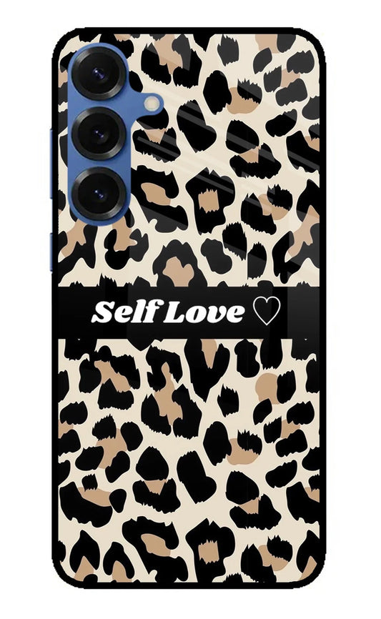 Leopard Print Self Love Samsung S25 Plus Glass Case