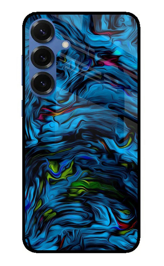 Dark Blue Abstract Samsung S25 Plus Glass Case
