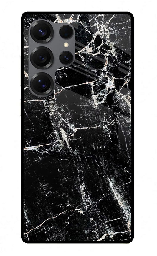 Black Marble Texture Samsung S25 Ultra Back Cover