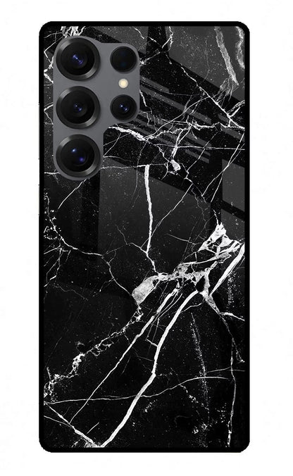 Black Marble Pattern Samsung S25 Ultra Back Cover