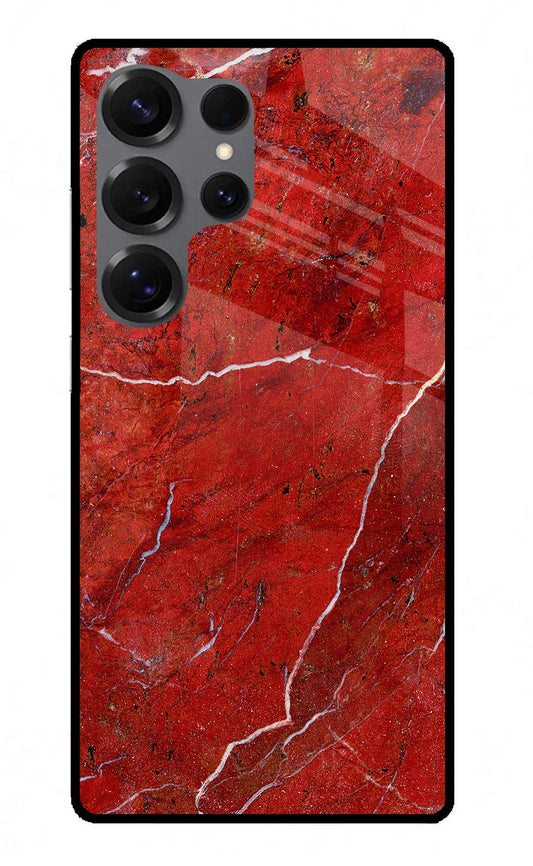 Red Marble Design Samsung S25 Ultra Back Cover