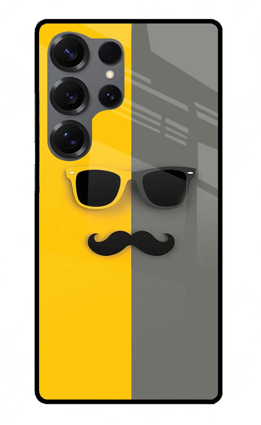 Sunglasses with Mustache Samsung S25 Ultra Back Cover