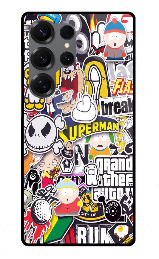 Sticker Bomb Samsung S25 Ultra Glass Case