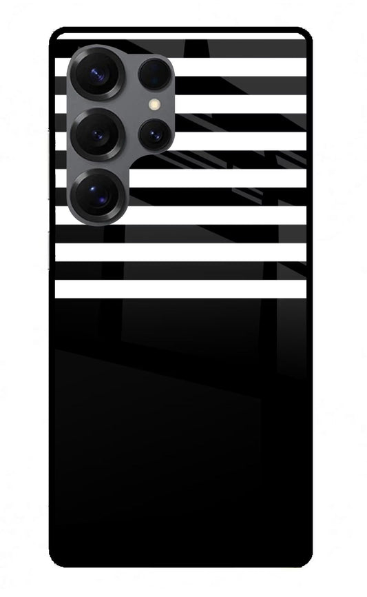 Black and White Print Samsung S25 Ultra Back Cover
