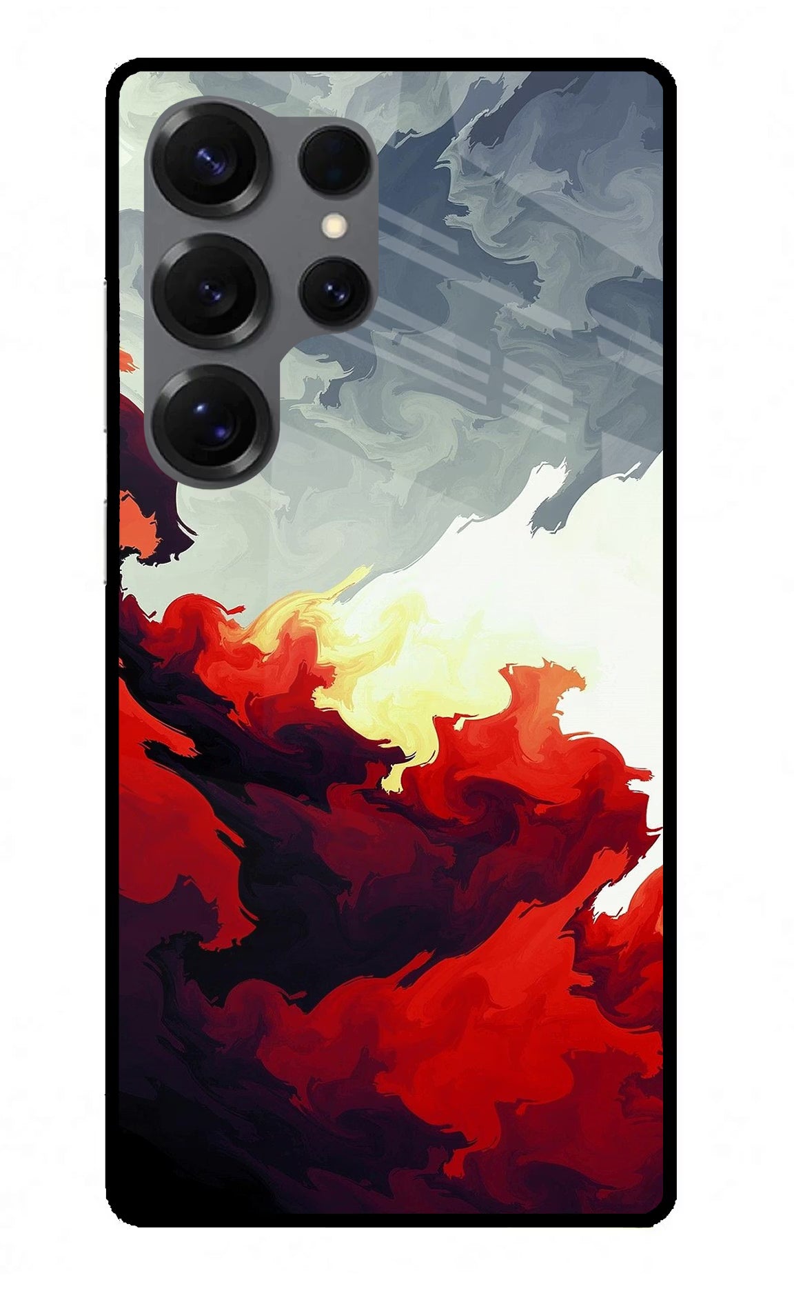 Fire Cloud Samsung S25 Ultra Back Cover