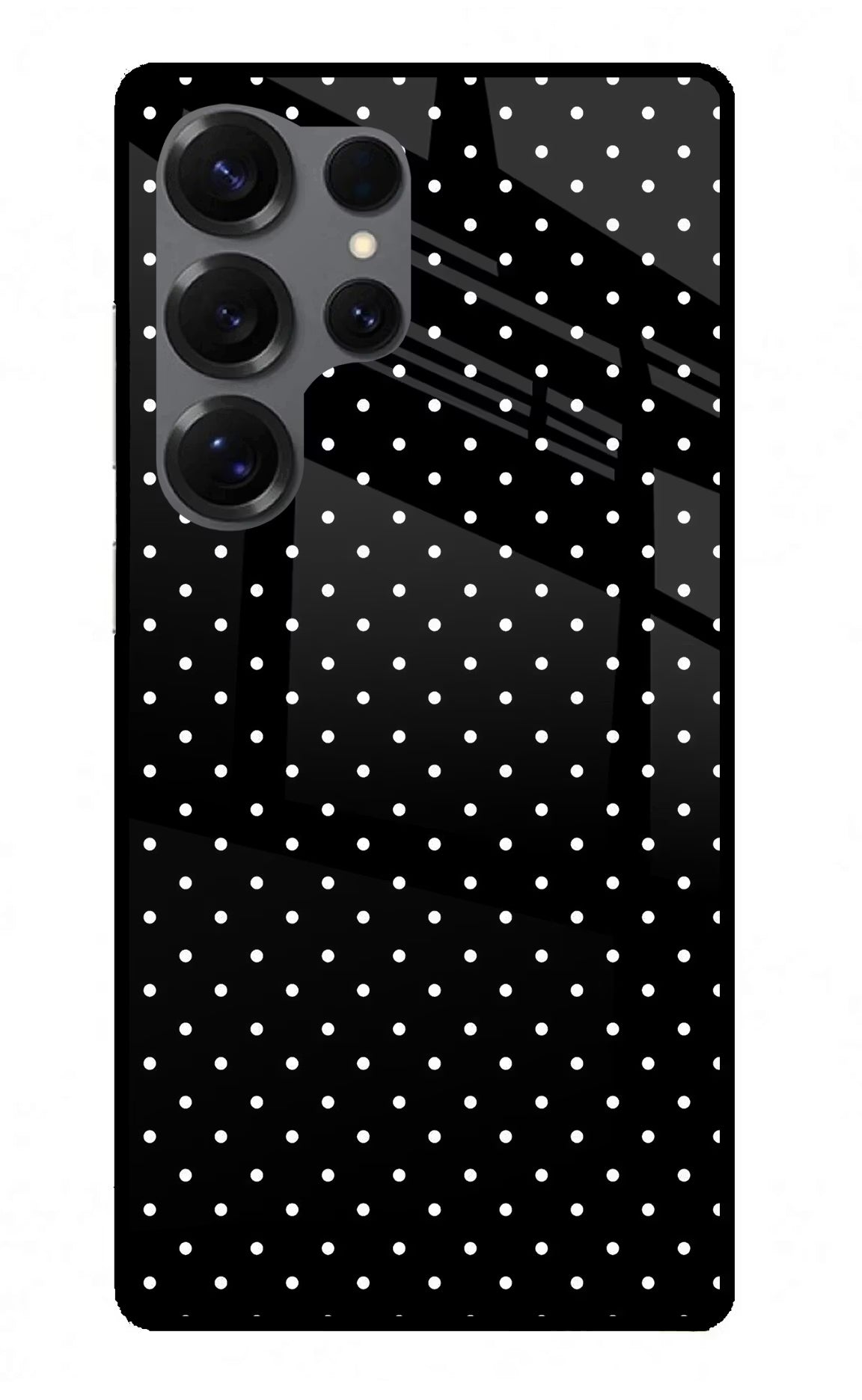 White Dots Samsung S25 Ultra Glass Case