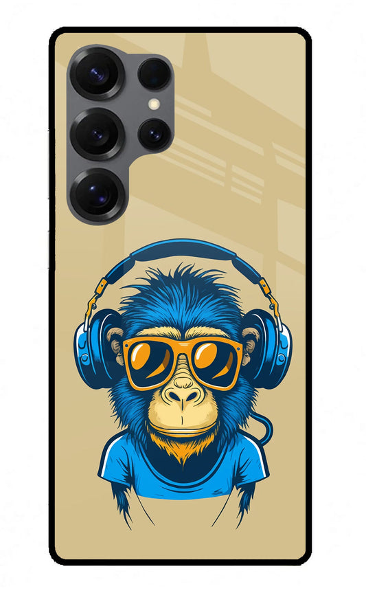 Monkey Headphone Samsung S25 Ultra Glass Case