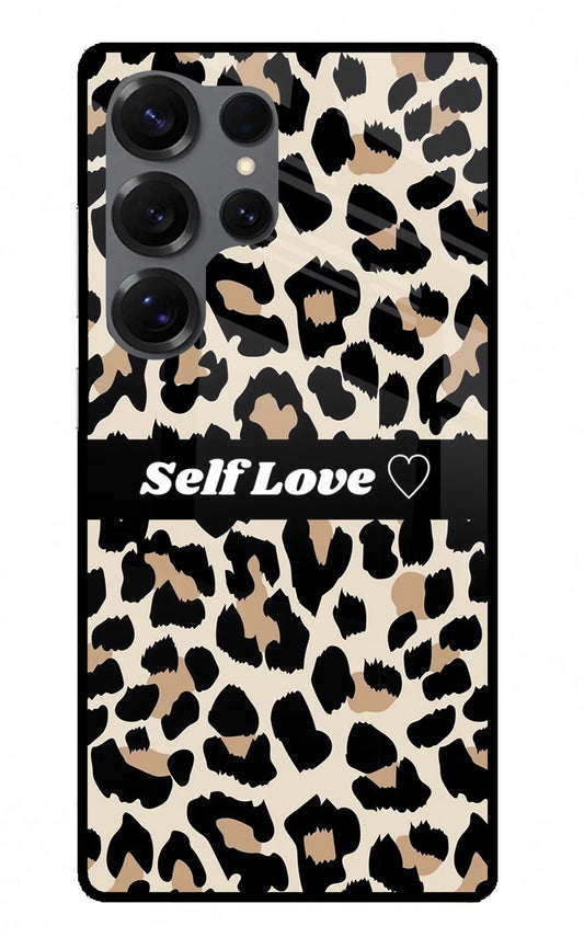 Leopard Print Self Love Samsung S25 Ultra Back Cover