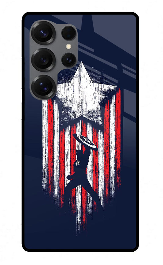 Captain America Marvel Art Samsung S25 Ultra Back Cover