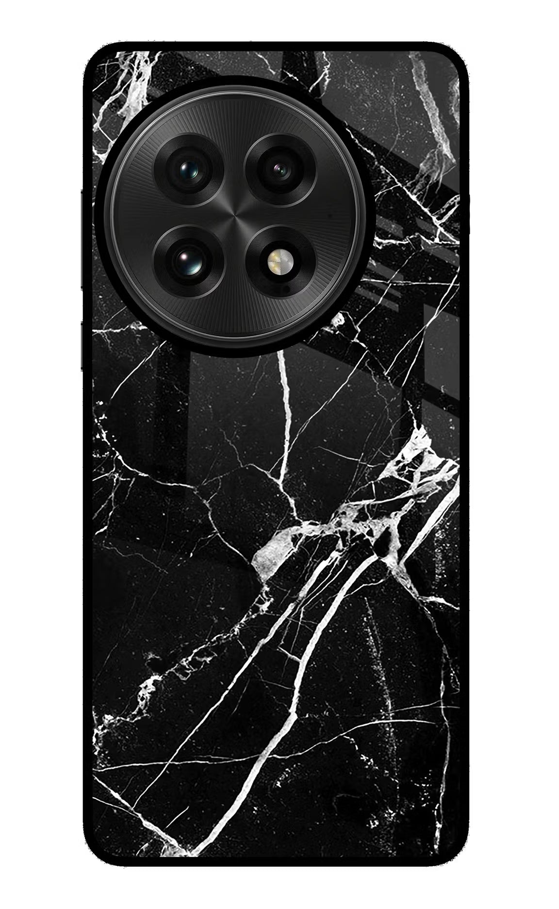 Black Marble Pattern OnePlus 13 Back Cover