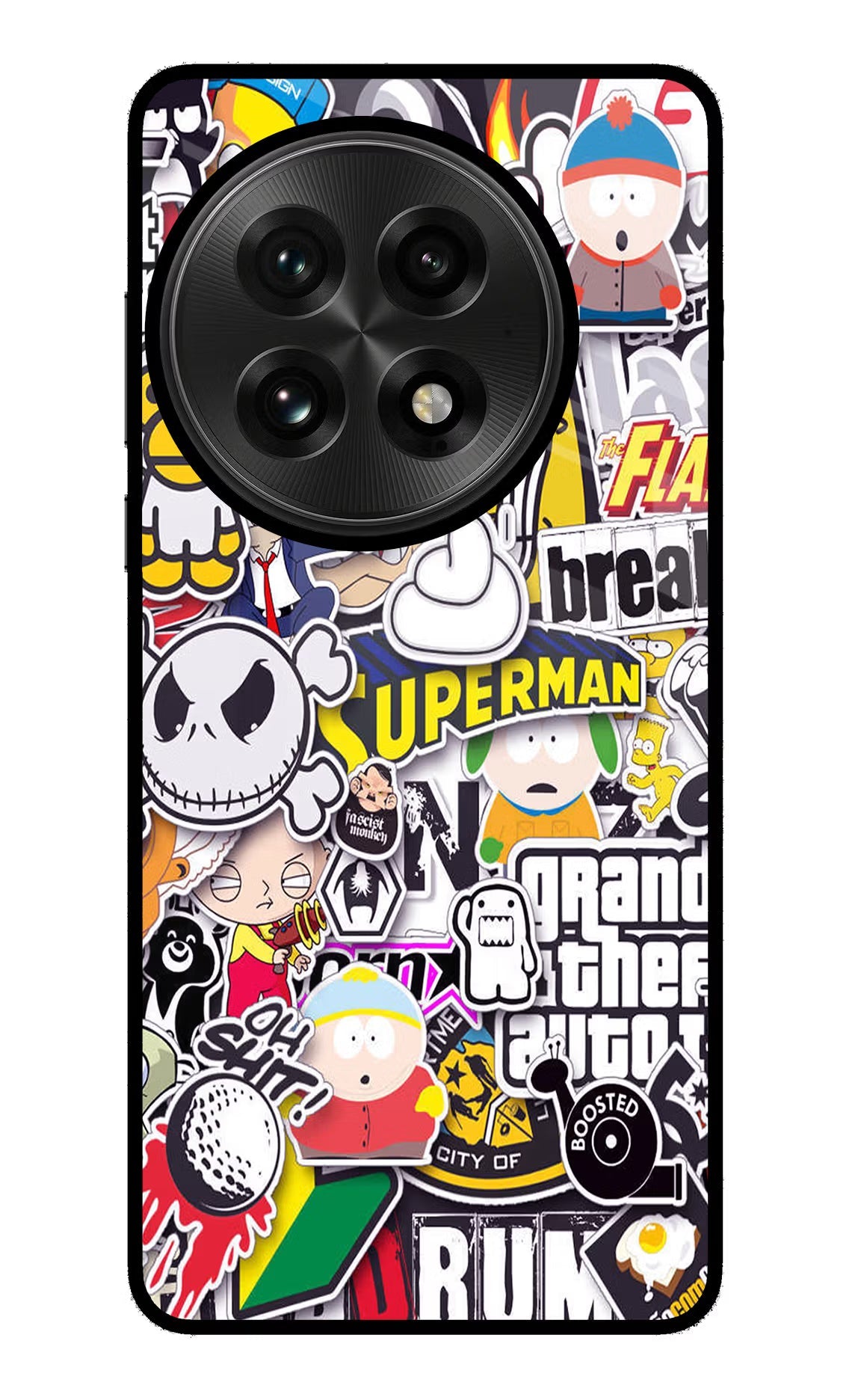 Sticker Bomb OnePlus 13 Glass Case